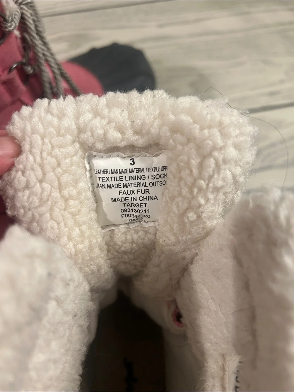 Target Pink and Gray Kids Waterproof Winter Boots with Faux Fur Cuff